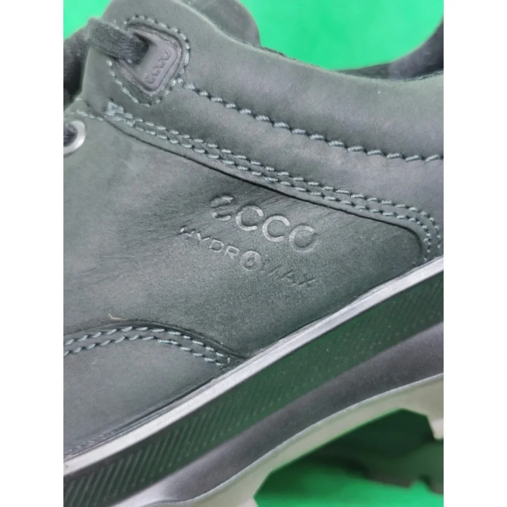 Ecco Hydromax Rugged Track Waterproof Low Shoes Black Leather Mens Siz 42 /8-8.5